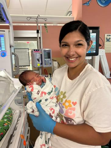 "The most rewarding part of my job is watching these tiny miracles come into the world that may need a little bit of extra help. We get to provide the resources that they need, help their families, and watch them flourish and leave our unit. Getting to see the patients grow through events like our annual NICU reunion is really special." Libby (NICU RN), Baylor Scott & White Medical Center - Hillcrest